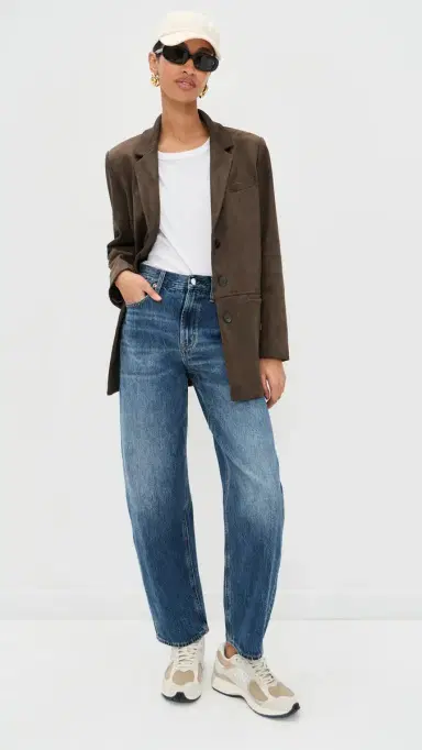 LE BOP Blair Faux uede Oversized Blazer Coffee | Thumbnail 5 LE BOP Blair Faux uede Oversized Blazer Coffee | Thumbnail 5