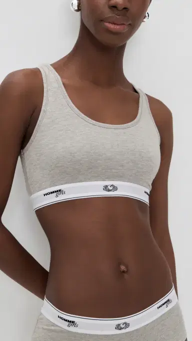 Hommegirls Homme Girls x Fruit of the Loom Classic Sports Bra 3 Pack Black/Heather Grey/White | Thumbnail 3 Hommegirls Homme Girls x Fruit of the Loom Classic Sports Bra 3 Pack Black/Heather Grey/White | Thumbnail 3