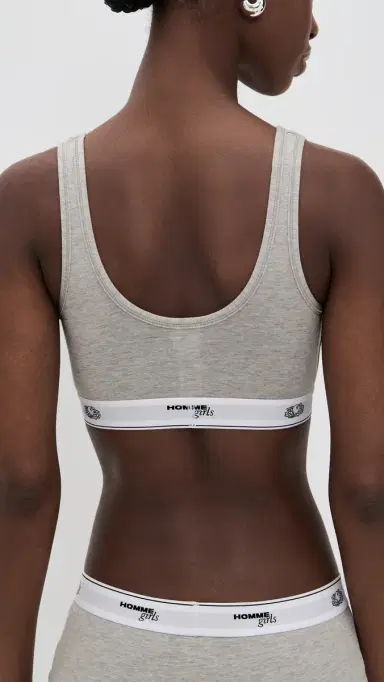 Hommegirls Homme Girls x Fruit of the Loom Classic Sports Bra 3 Pack Black/Heather Grey/White | Thumbnail 4 Hommegirls Homme Girls x Fruit of the Loom Classic Sports Bra 3 Pack Black/Heather Grey/White | Thumbnail 4