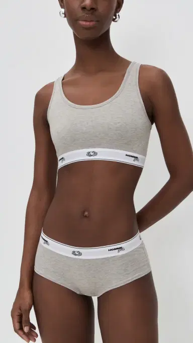 Hommegirls Homme Girls x Fruit of the Loom Classic Sports Bra 3 Pack Black/Heather Grey/White | Thumbnail 6 Hommegirls Homme Girls x Fruit of the Loom Classic Sports Bra 3 Pack Black/Heather Grey/White | Thumbnail 6