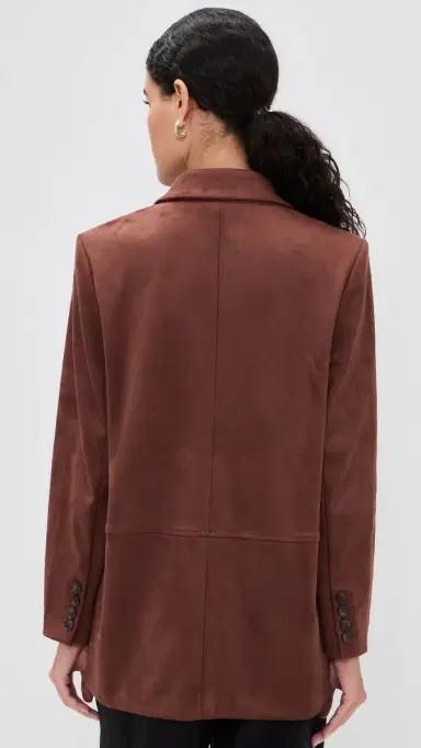 LE BOP Blair Faux Suede Oversized Blazer Cappuccino | Thumbnail 3 LE BOP Blair Faux Suede Oversized Blazer Cappuccino | Thumbnail 3