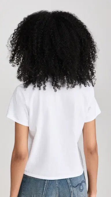 perfectwhitetee Springsteen Supima Cotton Baby Tee White | Thumbnail 3 perfectwhitetee Springsteen Supima Cotton Baby Tee White | Thumbnail 3