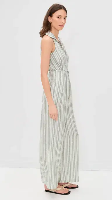 HEVRON Vivi Jumpsuit Sage Stripe | Thumbnail 4 HEVRON Vivi Jumpsuit Sage Stripe | Thumbnail 4
