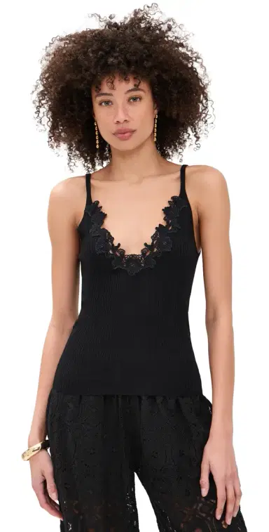 Ulla Johnson Ainsley Knit Camisole with Lace | Thumbnail 1 Ulla Johnson Ainsley Knit Camisole with Lace | Thumbnail 1