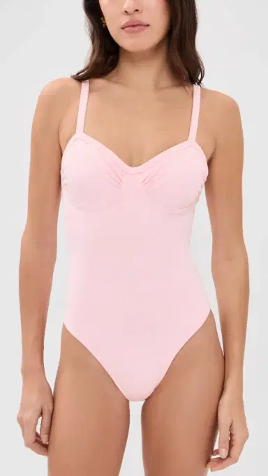 LoveShackFancy Brooksie Swimsuit Starlit Pink | Thumbnail 2 LoveShackFancy Brooksie Swimsuit Starlit Pink | Thumbnail 2