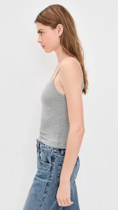 ÉTERNE 90's Tank Top Heather Grey | Thumbnail 4 ÉTERNE 90's Tank Top Heather Grey | Thumbnail 4