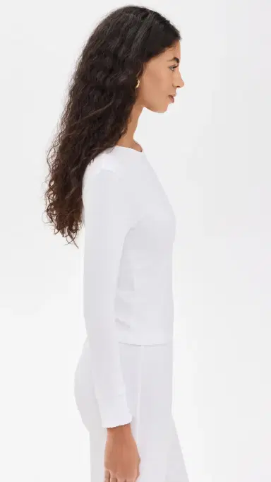 DONNI. The Baby Rib Scallop ong Sleeve Powder | Thumbnail 4 DONNI. The Baby Rib Scallop ong Sleeve Powder | Thumbnail 4