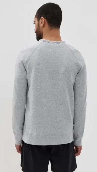 REIGNING CHAMP Mid-Weight Terry Slim Crew Neck Hgrey | Thumbnail 3 REIGNING CHAMP Mid-Weight Terry Slim Crew Neck Hgrey | Thumbnail 3