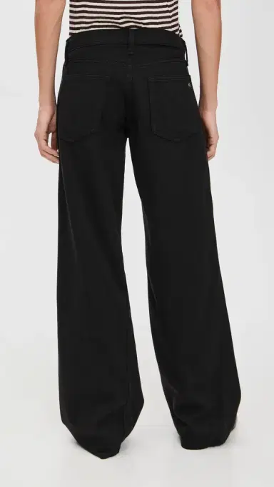 rag & bone Featherweight Saige Full Straight Jeans Black | Thumbnail 3 rag & bone Featherweight Saige Full Straight Jeans Black | Thumbnail 3