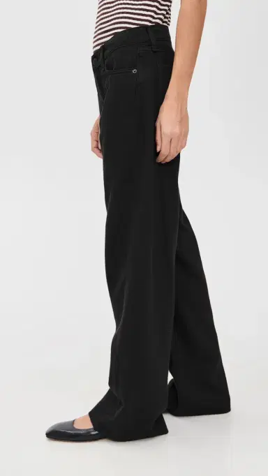 rag & bone Featherweight Saige Full Straight Jeans Black | Thumbnail 4 rag & bone Featherweight Saige Full Straight Jeans Black | Thumbnail 4