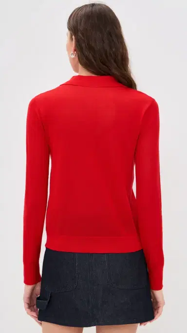 Lioness Chalet Long Sleeve Collared Top Crimson | Thumbnail 3 Lioness Chalet Long Sleeve Collared Top Crimson | Thumbnail 3