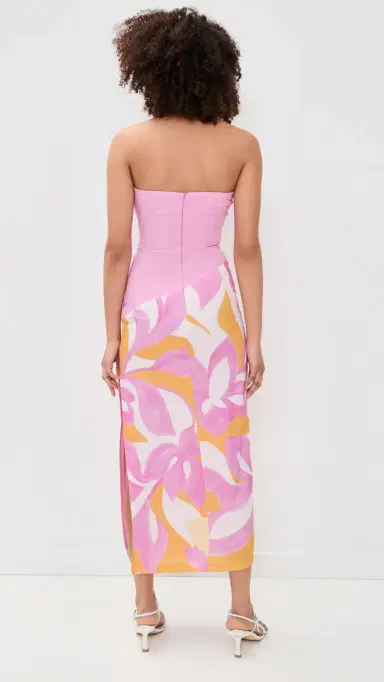 Seven Wonders Evie Halter Ruched idi Dress Amoree Orange | Thumbnail 3 Seven Wonders Evie Halter Ruched idi Dress Amoree Orange | Thumbnail 3
