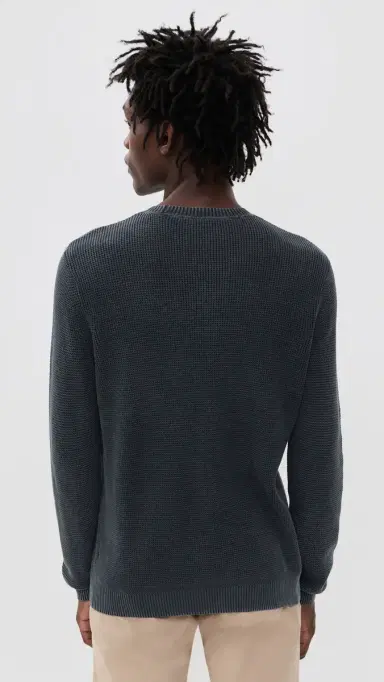 Faherty unwashed Crew Neck Sweater Faded Black | Thumbnail 3 Faherty unwashed Crew Neck Sweater Faded Black | Thumbnail 3