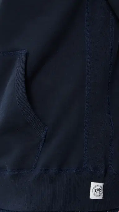 REIGNING CHAMP Midweight Terry Slim Hoodie Navy | Thumbnail 6 REIGNING CHAMP Midweight Terry Slim Hoodie Navy | Thumbnail 6