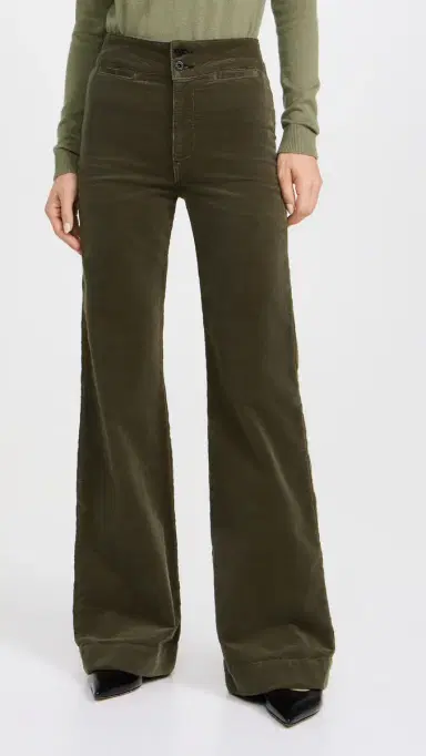ASKK NY Brighton Wide Leg Corduroy Pants Safari Green | Thumbnail 2 ASKK NY Brighton Wide Leg Corduroy Pants Safari Green | Thumbnail 2