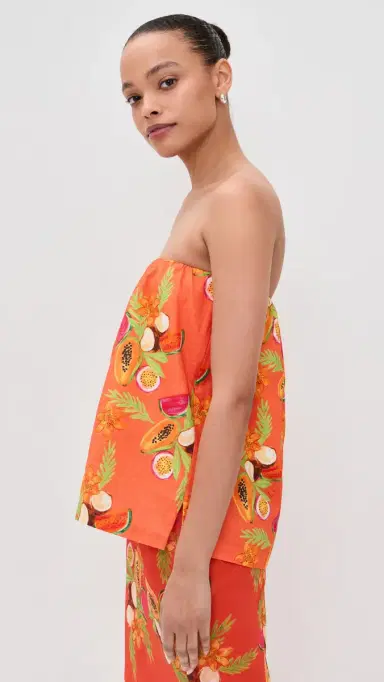 Bailey Rose Papaya Strapless Top | Thumbnail 4 Bailey Rose Papaya Strapless Top | Thumbnail 4