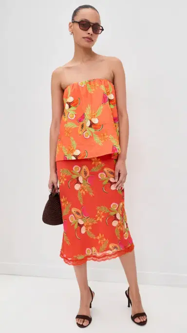 Bailey Rose Papaya Strapless Top | Thumbnail 5 Bailey Rose Papaya Strapless Top | Thumbnail 5