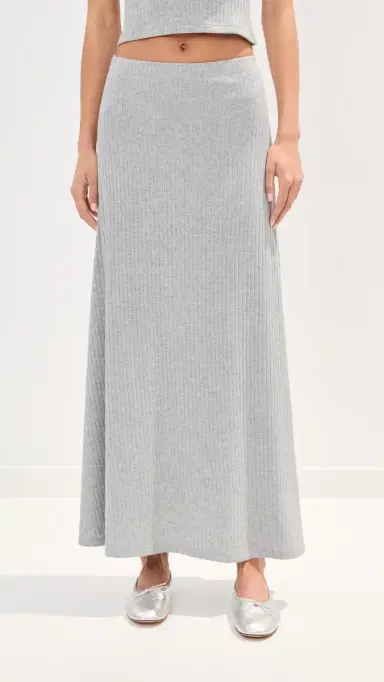 LE BOP Remi Skirt Heather Grey | Thumbnail 2 LE BOP Remi Skirt Heather Grey | Thumbnail 2