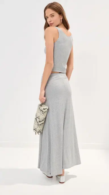 LE BOP Remi Skirt Heather Grey | Thumbnail 3 LE BOP Remi Skirt Heather Grey | Thumbnail 3