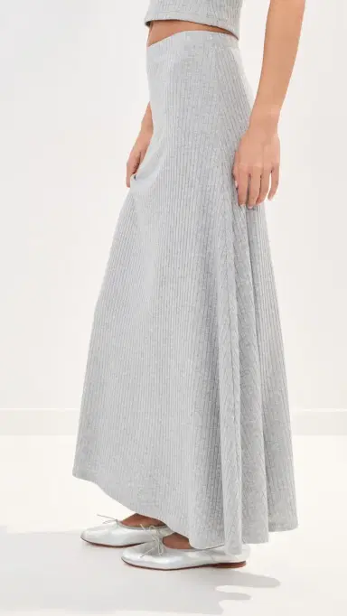 LE BOP Remi Skirt Heather Grey | Thumbnail 4 LE BOP Remi Skirt Heather Grey | Thumbnail 4