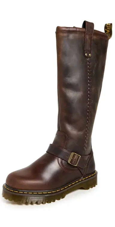 Dr. Martens Anistone Dark Brown Crazy Horse Biker Boots Dark Brown | Thumbnail 1 Dr. Martens Anistone Dark Brown Crazy Horse Biker Boots Dark Brown | Thumbnail 1