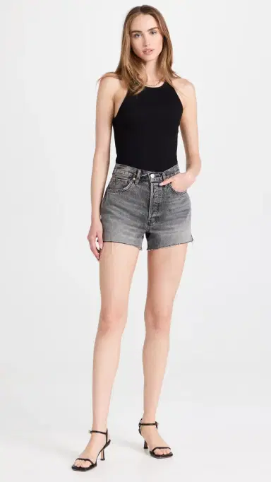 Good American Heritage Ribbed Tank Top Black001 | Thumbnail 5 Good American Heritage Ribbed Tank Top Black001 | Thumbnail 5