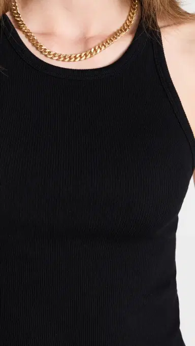 Good American Heritage Ribbed Tank Top Black001 | Thumbnail 6 Good American Heritage Ribbed Tank Top Black001 | Thumbnail 6