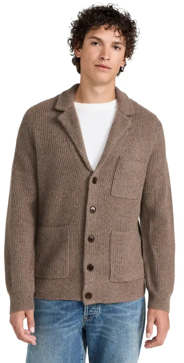 itchell Cardigan In arled Cashmere Heather Walnut itchell Cardigan In arled Cashmere Heather Walnut