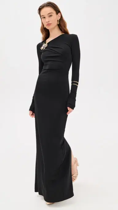 Rebecca Vallance Nala Long Sleeve Maxi Dress Black | Thumbnail 2 Rebecca Vallance Nala Long Sleeve Maxi Dress Black | Thumbnail 2