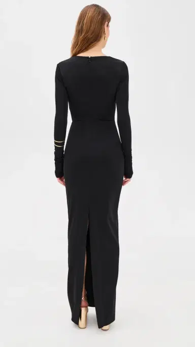 Rebecca Vallance Nala Long Sleeve Maxi Dress Black | Thumbnail 3 Rebecca Vallance Nala Long Sleeve Maxi Dress Black | Thumbnail 3
