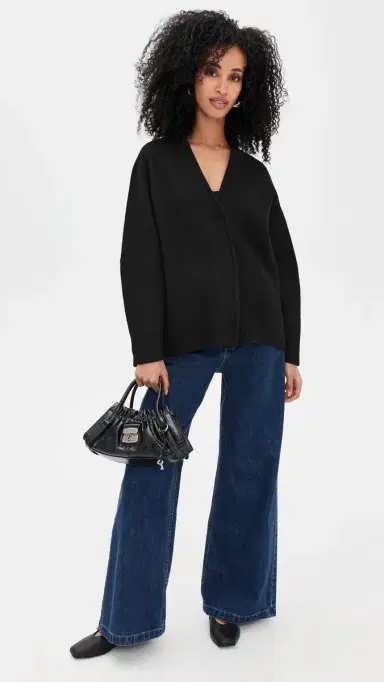 House of Dagmar Long Wool Cardigan Black | Thumbnail 5 House of Dagmar Long Wool Cardigan Black | Thumbnail 5