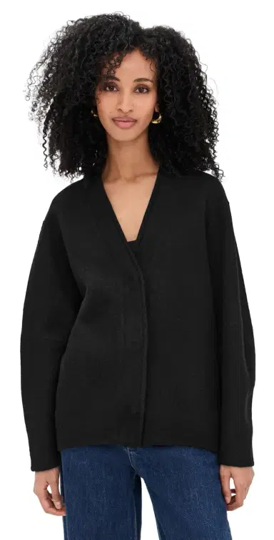 House of Dagmar Long Wool Cardigan Black | Thumbnail 1 House of Dagmar Long Wool Cardigan Black | Thumbnail 1