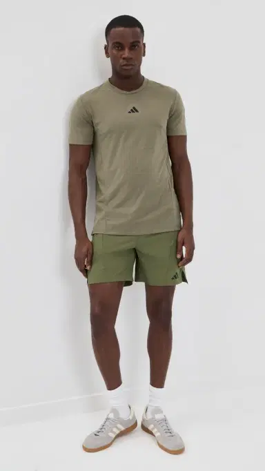 adidas Designed For Training Workout Shorts 7 Olive trata | Thumbnail 5 adidas Designed For Training Workout Shorts 7 Olive trata | Thumbnail 5
