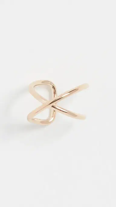 Zoë Chicco 14k Gold Thin X Wire Ear Cuff Yellow Gold One Size | Thumbnail 2 Zoë Chicco 14k Gold Thin X Wire Ear Cuff Yellow Gold One Size | Thumbnail 2