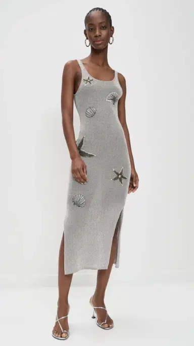 Leslie Amon Roselle Dress Silver | Thumbnail 2 Leslie Amon Roselle Dress Silver | Thumbnail 2