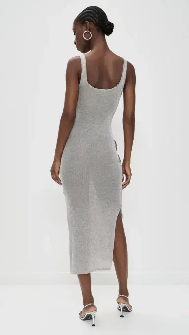 Leslie Amon Roselle Dress Silver | Thumbnail 3 Leslie Amon Roselle Dress Silver | Thumbnail 3