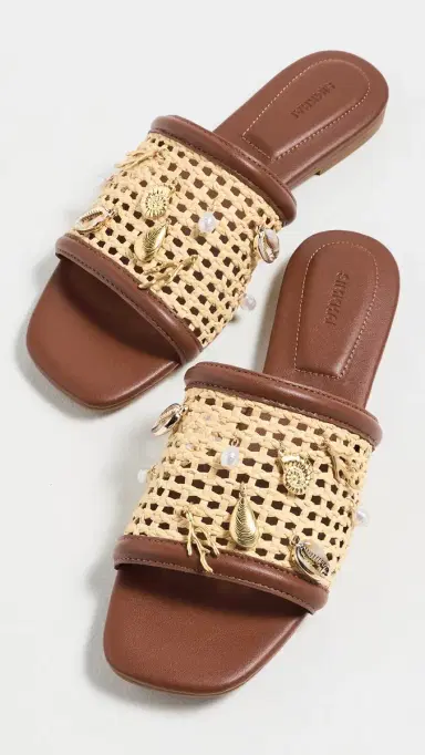 Simkhai Caspian Raffia Netted Sandals Sequoia Natural 35 | Thumbnail 2 Simkhai Caspian Raffia Netted Sandals Sequoia Natural 35 | Thumbnail 2