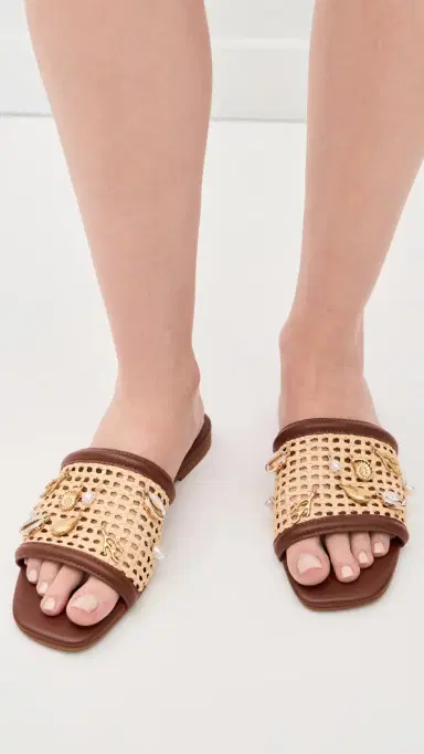 Simkhai Caspian Raffia Netted Sandals Sequoia Natural 35 | Thumbnail 3 Simkhai Caspian Raffia Netted Sandals Sequoia Natural 35 | Thumbnail 3