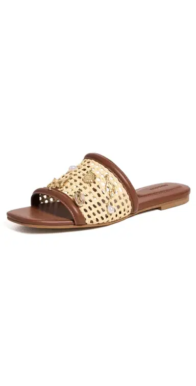 Simkhai Caspian Raffia Netted Sandals Sequoia Natural 35 | Thumbnail 1 Simkhai Caspian Raffia Netted Sandals Sequoia Natural 35 | Thumbnail 1