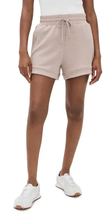 Varley Ollie High Rise Shorts 3.5 Taupe Marl | Thumbnail 1 Varley Ollie High Rise Shorts 3.5 Taupe Marl | Thumbnail 1