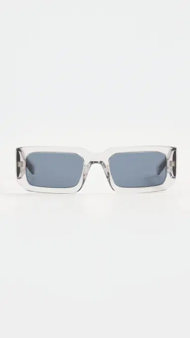 Prada Rectangular Sunglasses Transparent Grey One Size | Thumbnail 2 Prada Rectangular Sunglasses Transparent Grey One Size | Thumbnail 2