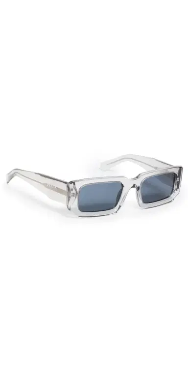 Prada Rectangular Sunglasses Transparent Grey One Size | Thumbnail 1 Prada Rectangular Sunglasses Transparent Grey One Size | Thumbnail 1