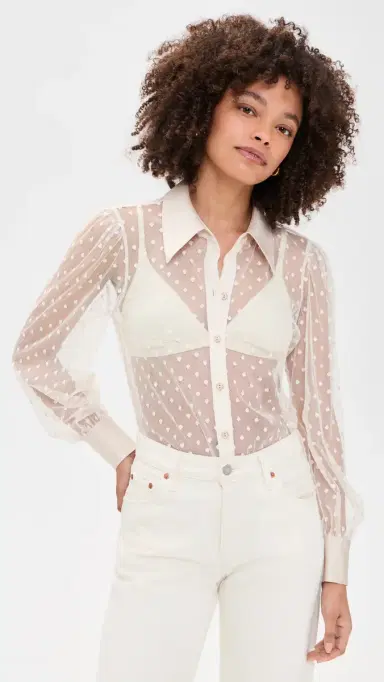 L'AGENCE ophie heer Long Sleeve Blouse Ecru | Thumbnail 2 L'AGENCE ophie heer Long Sleeve Blouse Ecru | Thumbnail 2