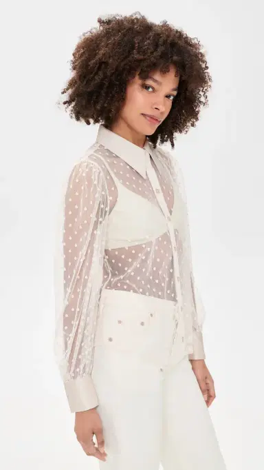 L'AGENCE ophie heer Long Sleeve Blouse Ecru | Thumbnail 4 L'AGENCE ophie heer Long Sleeve Blouse Ecru | Thumbnail 4