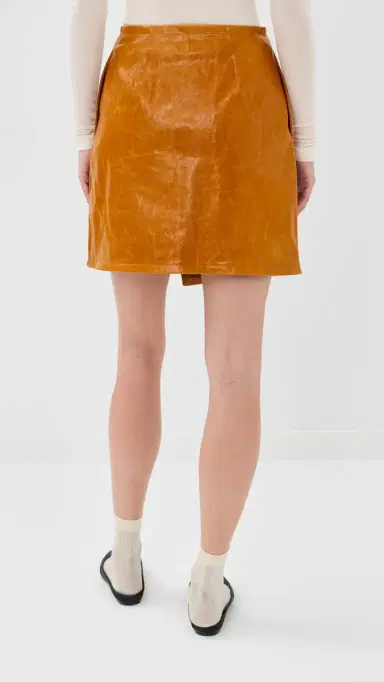 CO Leather Wrap Skirt Cognac | Thumbnail 4 CO Leather Wrap Skirt Cognac | Thumbnail 4