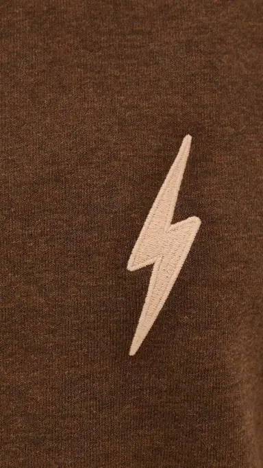 Aviator Nation Bolt Rugby titch Cropped Crew Sweatshirt Chocolate/Espresso | Thumbnail 6 Aviator Nation Bolt Rugby titch Cropped Crew Sweatshirt Chocolate/Espresso | Thumbnail 6