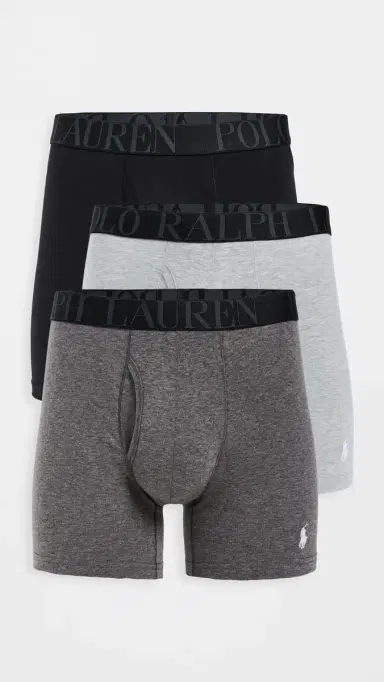 Polo Ralph Lauren Underwear Stretch Classic Fit Boxer Briefs 3 Pack Andover/Charcoal/Polo Black S | Thumbnail 2 Polo Ralph Lauren Underwear Stretch Classic Fit Boxer Briefs 3 Pack Andover/Charcoal/Polo Black S | Thumbnail 2