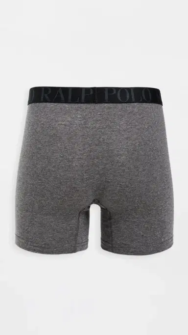 Polo Ralph Lauren Underwear Stretch Classic Fit Boxer Briefs 3 Pack Andover/Charcoal/Polo Black S | Thumbnail 4 Polo Ralph Lauren Underwear Stretch Classic Fit Boxer Briefs 3 Pack Andover/Charcoal/Polo Black S | Thumbnail 4