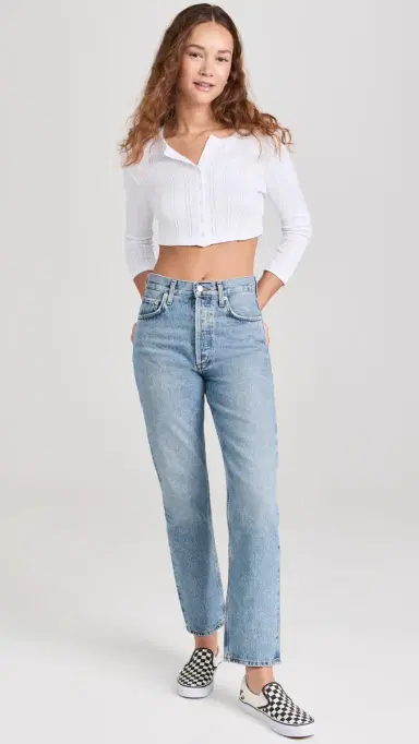 COUCOU The Cropped Cardi: Pointelle White | Thumbnail 5 COUCOU The Cropped Cardi: Pointelle White | Thumbnail 5