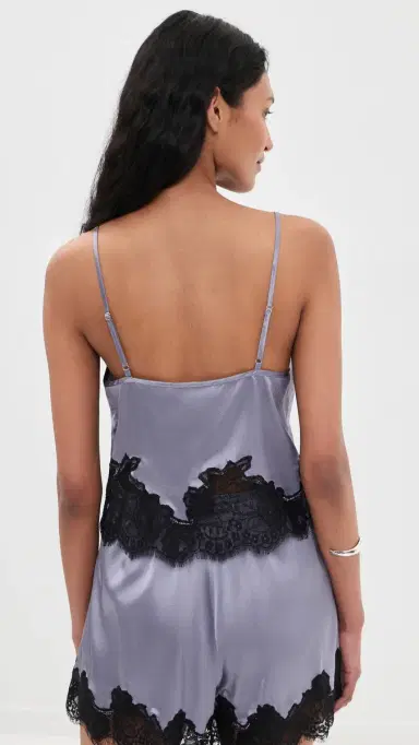 Fleur du Mal Juliet Lace ilk Cami Lavender moke | Thumbnail 3 Fleur du Mal Juliet Lace ilk Cami Lavender moke | Thumbnail 3